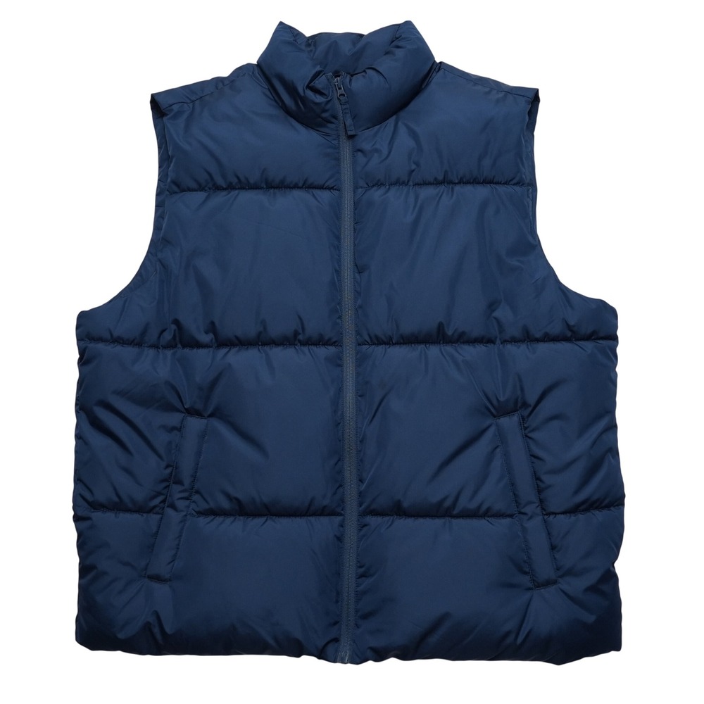 Old‎ Navy Puffer Vest Mens XL Blue Water Resistant Quilted Full Zip Sleeveless